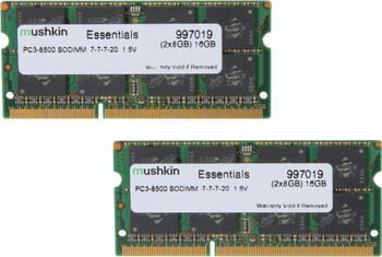 DDR3RAM 2x 8GB DDR3-1066 Mushkin Essentials SO-DIMM, CL7-7-7-20 Kit