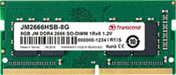 DDR4RAM 8GB DDR4-2666 Transcend JetRam SO-DIMM, CL19-19-19 