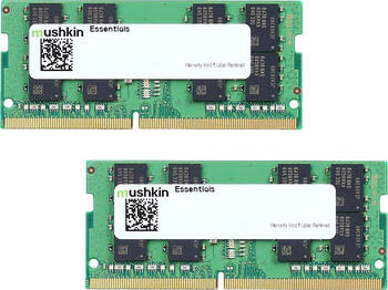 DDR4RAM 2x 32GB DDR4-2933 Mushkin Essentials SO-DIMM, CL21-21-21-47 Kit