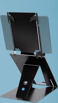 R-Go Riser Duo, verstellbarer Tablet- und Laptopständer, schwarz