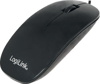 LogiLink Optical flat schwarz, USB Maus 