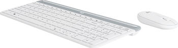 Logitech MK470 Slim Wireless Keyboard und Mouse Combo wei&szlig;&comma; Layout&colon; US&comma; Tastatur