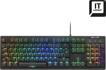 Sharkoon Skiller Mech SGK30, Layout: IT, mechanisch, Huano BLUE, RGB, Gaming-Tastatur
