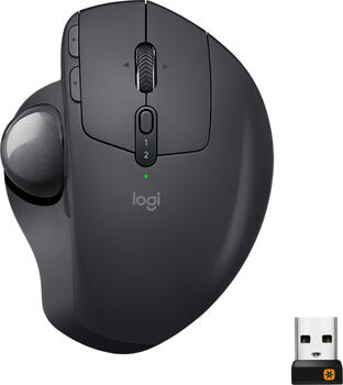 Logitech MX Ergo Wireless Trackball, USB schwarz 