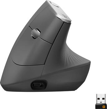 Logitech MX Vertical, kabellos + Bluetooth Maus 