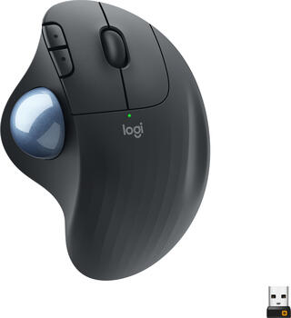 Logitech Ergo M575 Wireless Trackball graphite, Maus, kabellos (Bluetooth LE, 2.40GHz)