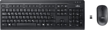 Fujitsu LX410 Wireless Keyboard Set schwarz, USB, DE 