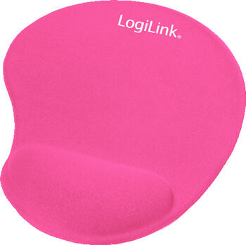 LogiLink Mauspad mit Silikon Gel Handauflage pink 
