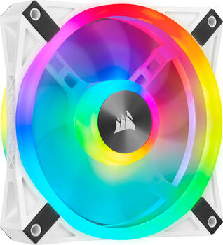 Corsair iCUE QL120 RGB PWM White, 120x120x25mm, 71m³/h, 26dB(A), Vibrationsdämpfer
