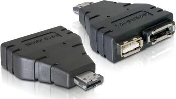 Adapter Power-over-eSATA zu 1x eSATA + 1x USB 