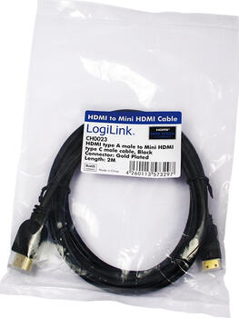 2m HDMI/ Mini HDMI-Kabel Stecker/ Stecker LogiLink 