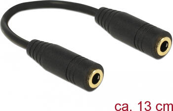0,13m Adapter Audio Klinke 3,5 mm 4 Pin Buchse > Buchse 