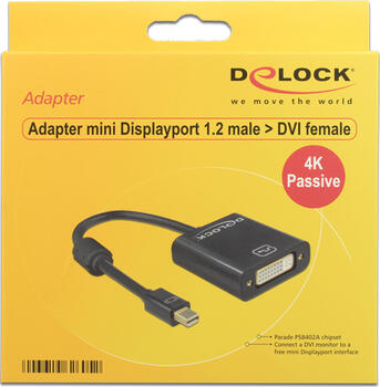 Adapter Mini-DisplayPort 1.2 Stecker > DVI Buchse 4K Ultra HD DeLock