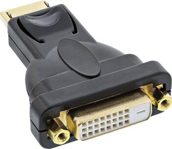 DisplayPort Adapter, DisplayPort Stecker auf DVI-D 24+1 Buchse, schwarz inLine