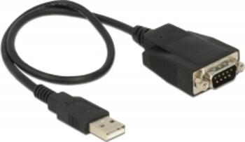 Delock Adapter USB 2.0 Typ-A Stecker > 1 x Seriell RS-232 DB9 Stecker mit Schrauben und Überspannungsschutz