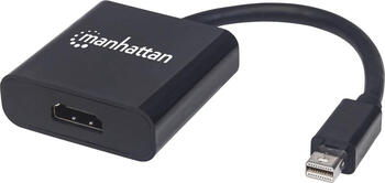 Manhattan Aktiver Mini-DisplayPort auf HDMI-Adapter, Mini-DisplayPort-Stecker auf HDMI-Buchse, 4K@60Hz, schwarz