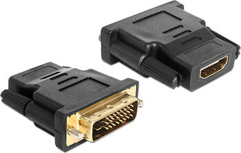 Delock 65466 Adapter schwarz , DVI-D Stecker > HDMI Buchse 