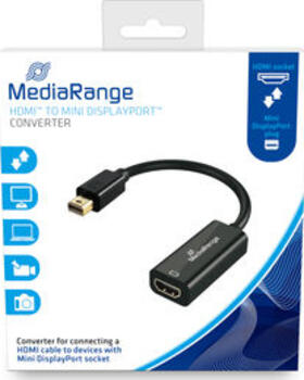 0,15m MediaRange HDMI High Speed auf Mini DisplayPort schwarz