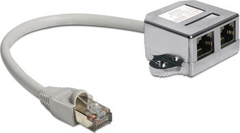 Delock RJ45 Port Doppler 1x Stecker auf 2x Buchse (2 x Ethernet)