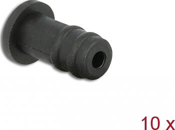 Delock Staubschutz für 3,5 mm Klinkenbuchse Schwarz, 10 Stück
