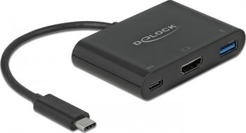 Delock USB Type-C Adapter zu HDMI 4K 30 Hz mit USB Typ-A und USB Type-C PD