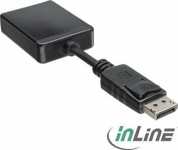 0,15m InLine DisplayPort Stecker auf DVI-D 24+1 Buchse 