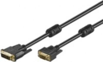 5m Kabel DVI-I Stecker > VGA Stecker vergoldet goobay