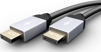 5m High-Speed Plus DisplayPort 1.2 > DisplayPort 1.2 stecker/ stecker für 4k/50/60Hz silber goobay