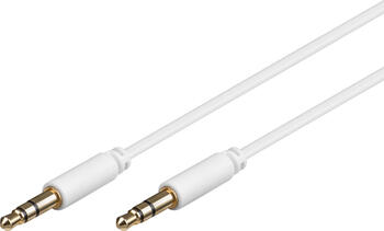 2m Audio-Kabel Klinke goobay 3-polig slim weiß 
