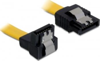 0,2m SATA-Kabel Metall unten/gerade gelb 