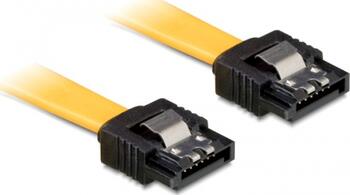0,2m SATA-Kabel SATA 6 Gb/s gerade/gerade Metall 20 cm, gelb 