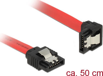 0,5m SATA-Kabel Stecker gerade > SATA Stecker unten gewinkel 