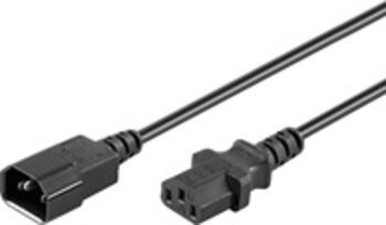 1m Netzkabel-Verlängerung Kaltgeräteanschluss>Gerätebuchse IEC C14 > EC C13, USV-Anschluss