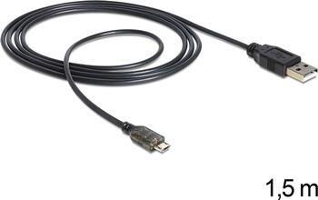1,5m USB 2.0-Kabel A Stecker auf USB micro-B Stecker Delock 