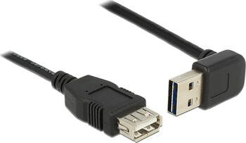 1,0m USB 2.0-Verlängerungs-Kabel, St/Bu gewinkelt 
