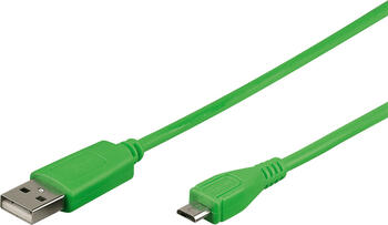 1,0m USB 2.0-Kabel TypA auf TypB micro goobay grün 