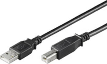 1,8m USB 2.0-Kabel TypA auf TypB goobay schwarz 