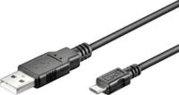 0,15m USB 2.0-Kabel TypA auf TypB micro goobay schwarz 
