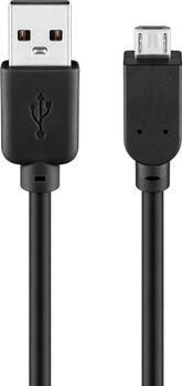 1m USB 2&period;0-Kabel TypA auf TypB micro goobay schwarz 