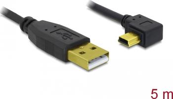 5m SteckerA auf USB mini-B 5pin Stecker gewinkelt 