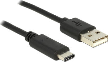 1,0m USB 2.0-Kabel Delock Typ A auf Typ-C 