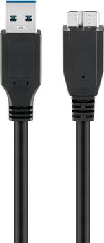 1m USB 3.0-Kabel, Typ-A auf Typ-B-Micro stecker/ stecker (5 Gbit/s) goobay, schwarz