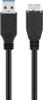 3m USB 3.0-Kabel, Typ-A auf Typ-B-Micro stecker/ stecker (5 Gbit/s) goobay, schwarz