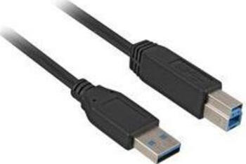 2,0m USB 3.0-Kabel TypA auf TypB, schwarz Sharkoon