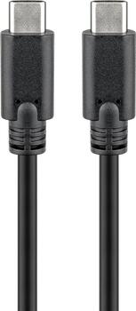 1.5m USB 3.2-Kabel Gen 1, Typ-C auf Typ-C stecker/ stecker (5 Gbit/s/ 3A) goobay, schwarz
