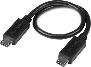 0.2m USB 2.0 OTG Kabel TypB micro > TypB micro schwarz 