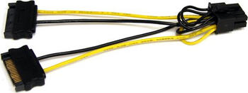 0,15m SATA Strom auf 8 pin PCI Express Grafikkarten Stromkabel - PCIe Y-Kabel Adapter StarTech.com