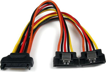 0,15m SATA Y-Strom-Adapterkabel mit Verriegelungs Clip S-ATA Y Splitter Stromkabel St/Bu