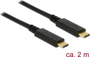 2m Delock USB 3.1 Gen 1 (5 Gbps) Kabel Type-C > Type-C PD 3 A E-Marker