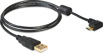 Delock Kabel USB-A Stecker > USB micro-B Stecker gewinkelt 90° links / rechts